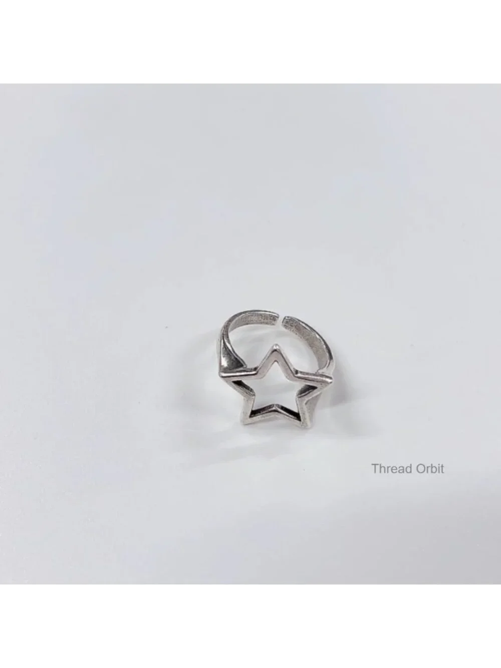 Y2K Hollow Star Open Band Statement Ring Punk Stainless Steel Chunky Gothic